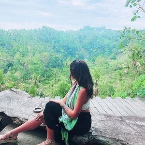 Green & turquoise scarf